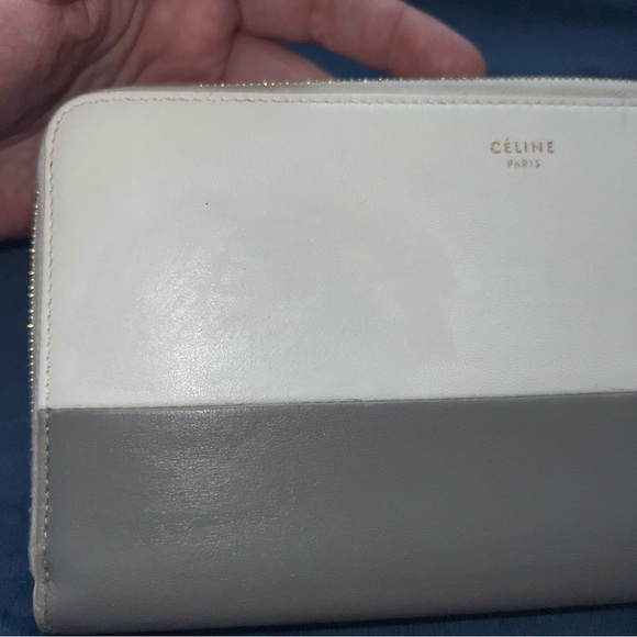 Celine Logo Leather Colorblock Long Wallet - Picture 12 of 12
